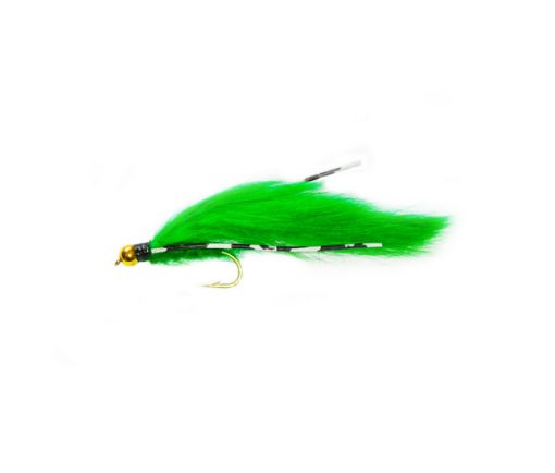 Green Goldhead Flexi Zonker Lures for trout fishing