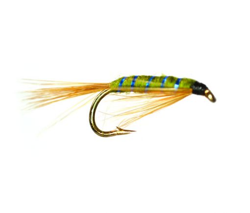 Olive Blue Metallic Ribbed Black Diawl Bach Nymph