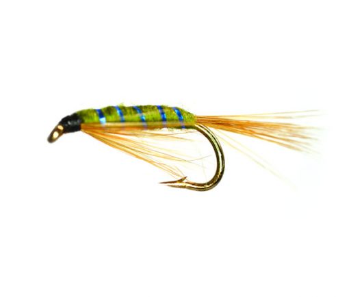 Olive Blue Metallic Ribbed Black Diawl Bach Nymph