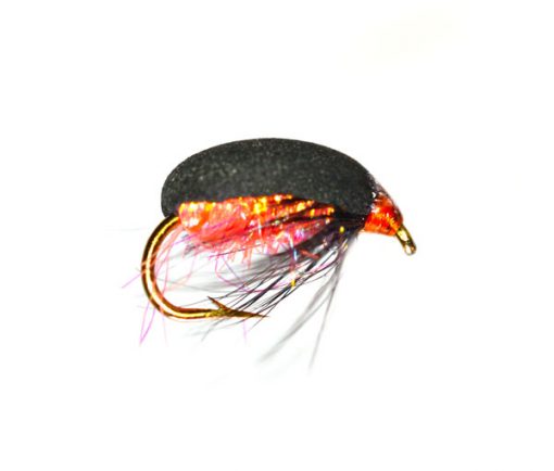 Black and Orange Foam Beetle Trout Fishing