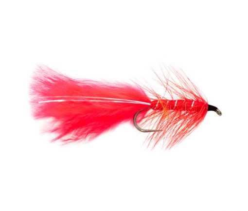 Blood Red SIlver Flash Damsel Trout Fishing Fly