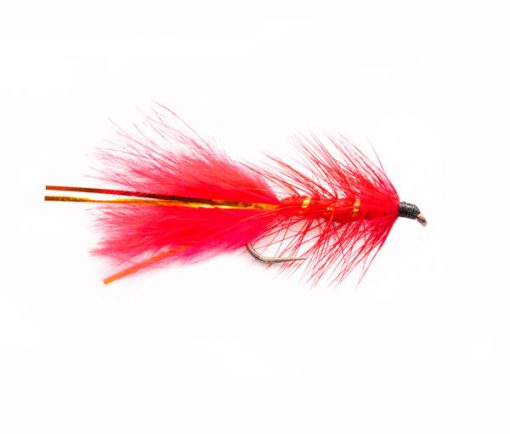 Gold Flash Red Blood Damsel Barbless Fishing Fly