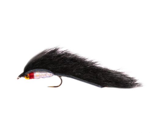 Gold Nugget Zonker Hot Spot Black UV Sparkle Barbless Fishing Flies