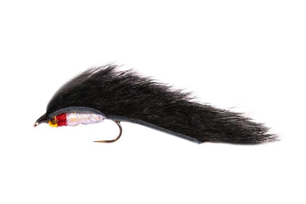 Gold Nugget Zonker Hot Spot Black UV Sparkle Barbless Fishing Flies