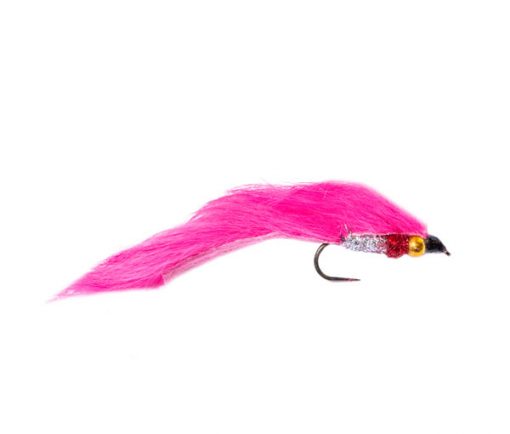 Gold Nugget Zonker Hot Spot Pink Fluo Silver Sparkle Barbless Fishing Flies