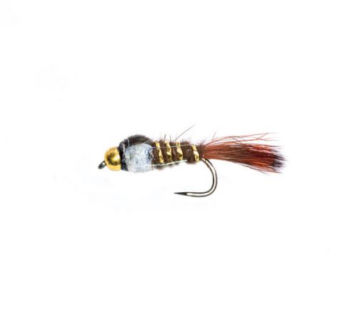 Nugget Brown Hares Ear Pearl Crystal Thorax Barbless Trout Flies