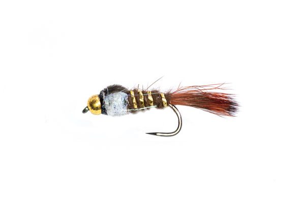 Nugget Brown Hares Ear Pearl Crystal Thorax Barbless Trout Flies