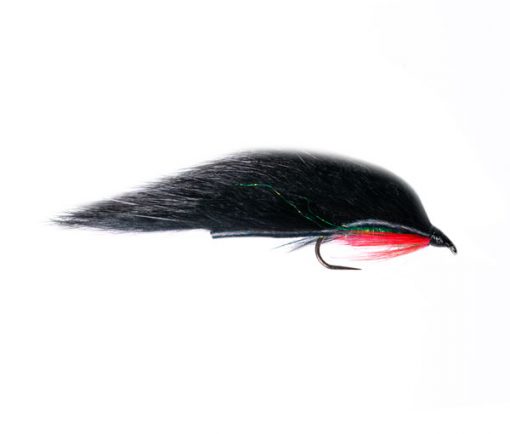 Pearl Green Flash Body Black Zonker Trout Fishing Fly