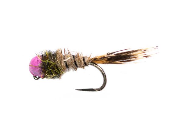 Roza's Hares Ear Pink Jig Trout Fishery Flies