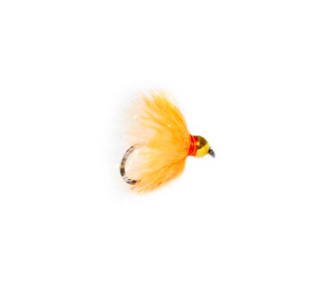 Goldhead White and Orange Blob Fishing Fly