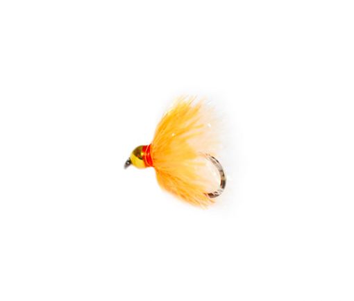 Goldhead White and Orange Blob Fishing Fly