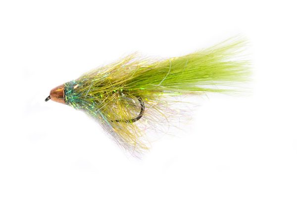 Conehead Complex Twist Olive Sparkle Bugger Trout Lure