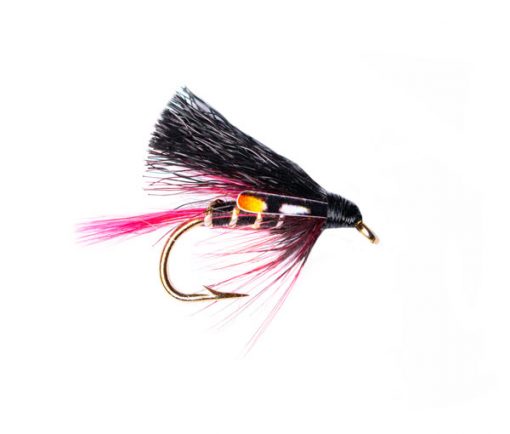 Red & Black Jungle Cock Wet Trout Fishing Fly