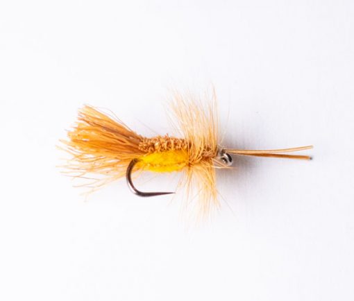 Lancaster's Goddard Sedge Cinnamon with Amber Belly Dry Sedge Fly