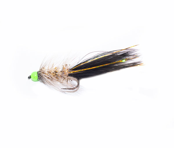 3 X Silver Body Black Tail Chain Eye Trout Flies – Size 10 – Humungus Pattern – Fly Fishing